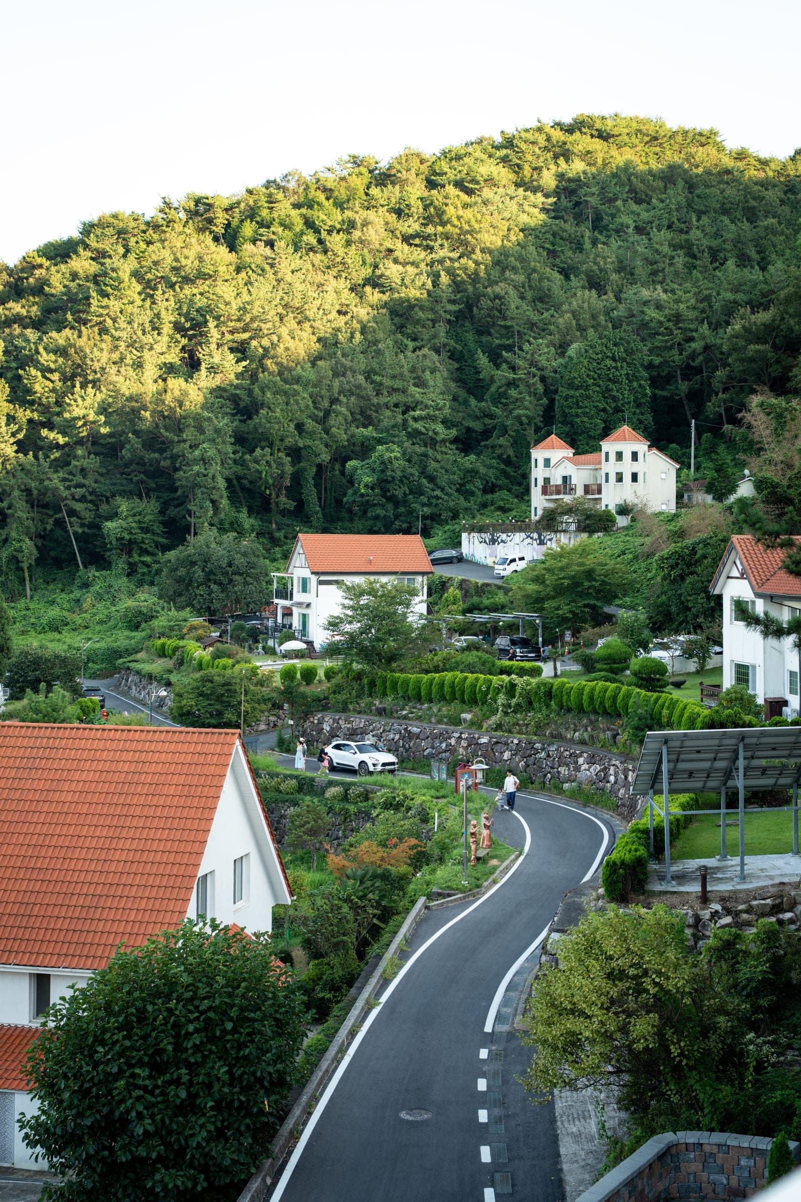 Hillside village road