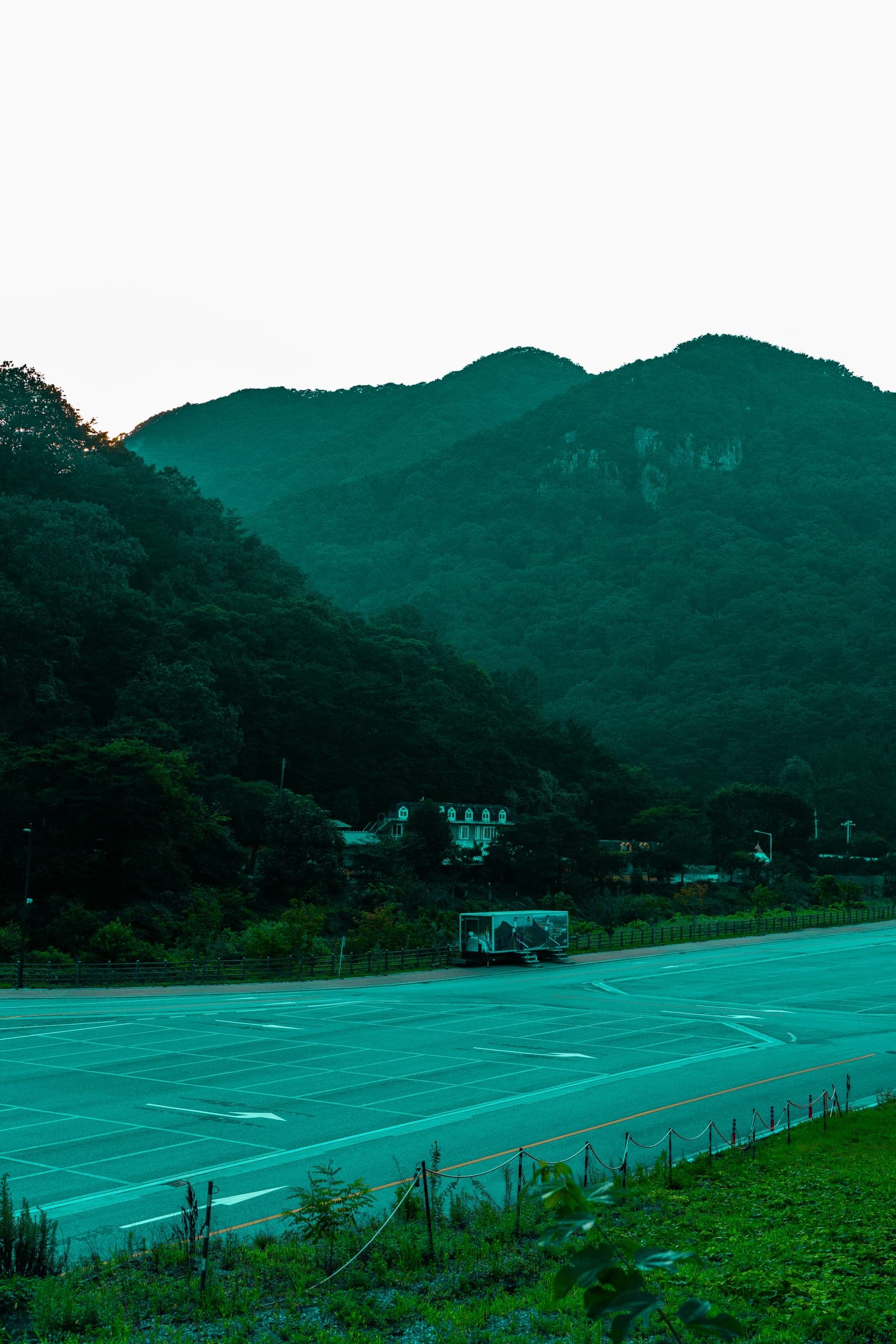 Mountains in the evening haze